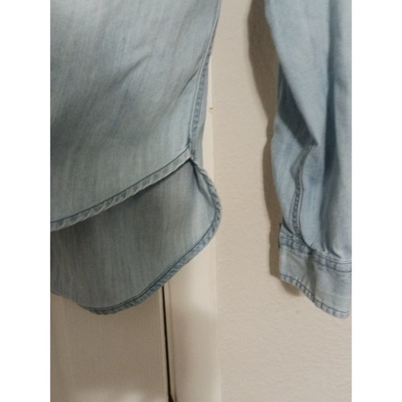 Abercrombie And Fitch Ombre White/Blue Long Sleeve Button Shirt Size Small - Picture 6 of 7